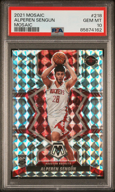 2021 Panini Mosaic Mosaic Prizm Alperen Sengun #218 PSA 10