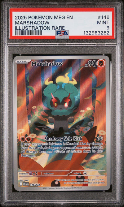2025 Pokemon Mega Evolution Illustration Rare Marshadow #146 PSA 9