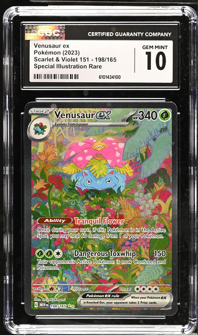 2023 Pokemon #198/165 Venusaur ex Scarlet & Violet CGC 10