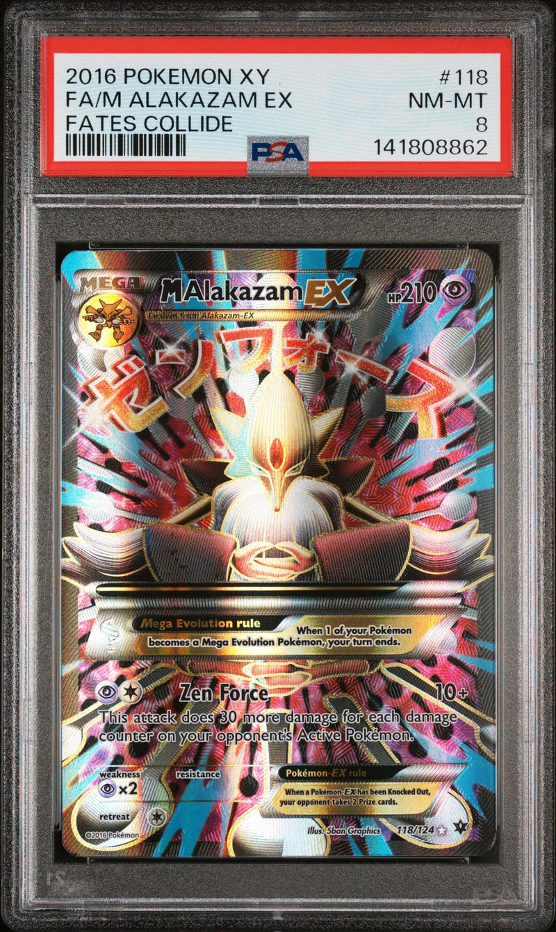 2016 Pokemon XY Fates Collide M Alakazam Ex #118 PSA 8