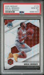 2020 Panini Mosaic White Mosaic Mikal Bridges #174 /25 PSA 10