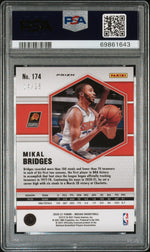 2020 Panini Mosaic White Mosaic Mikal Bridges #174 /25 PSA 10