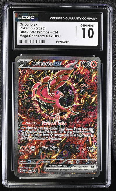 2025 Black Star Promos #024 Oricorio ex Mega Charizard X ex UPC CGC 10