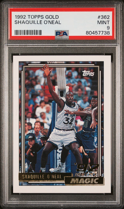 1992 Topps Gold Shaquille O'Neal #362 PSA 9