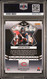 2022 Panini Mosaic Mosaic Gold Justin Fields #33 /10 PSA 9