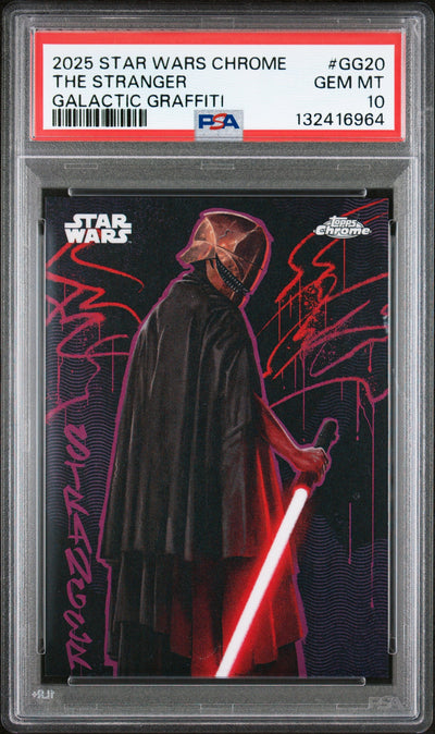 2025 Topps Chrome Star Wars Galactic Graffiti the Stranger #GG20 PSA 10