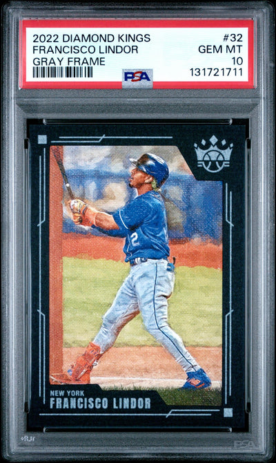 2022 Panini Diamond Kings Gray Frame Francisco Lindor #32 PSA 10