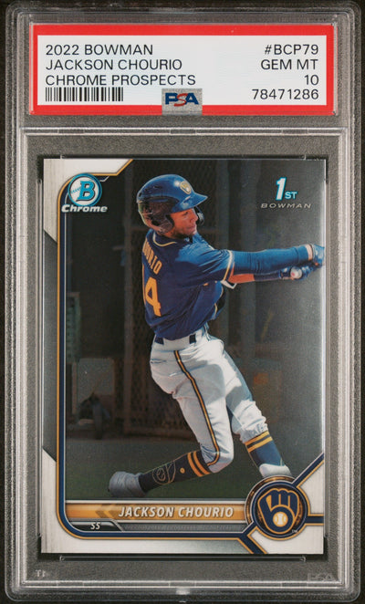 2022 Bowman Chrome Prospect Jackson Chourio #BCP-79 PSA 10