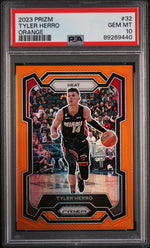 2023 Panini Prizm Prizms Orange Tyler Herro #32 /49 PSA 10