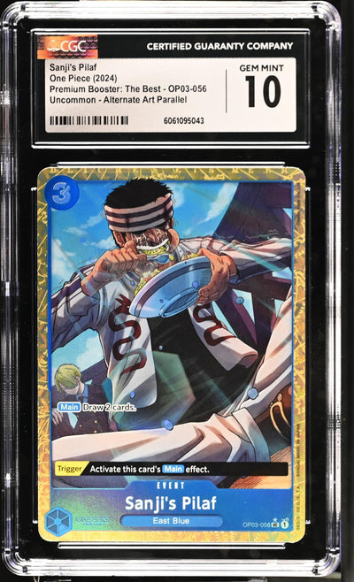 2024 One Piece #OP03-056 Sanji's Pilaf Premium Booster: The Best CGC 10