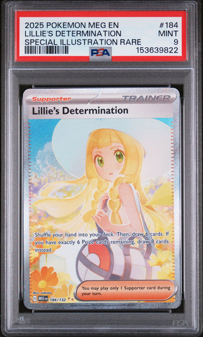 2025 Pokemon Mega Evolution Special Illustration Rare Lillie's Determination #184 PSA 9