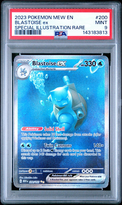2023 Pokemon Scarlet and Violet 151 Special Illustration Rare Blastoise Ex #200 PSA 9