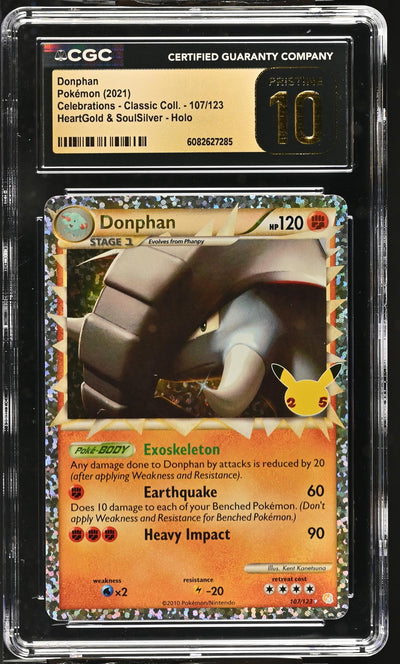 2021 Pokemon #107/123 Donphan Celebrations - Classic Collection CGC 10