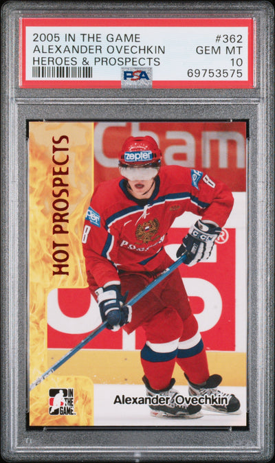 2005 In the Game Heroes and Prospects Hot Propects Alex Ovechkin #362 PSA 10