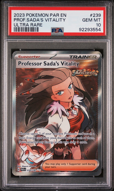 2023 Pokemon Scarlet and Violet Paradox Rift Ultra Rare Professor Sada's Vitality #239 PSA 10