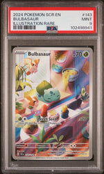 2024 Pokemon Scarlet and Violet Stellar Crown Illustration Rare Bulbasaur #143 PSA 9