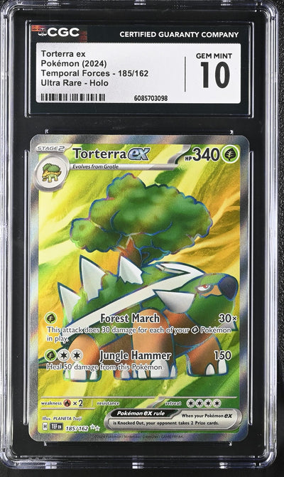 2024 #185/162 Torterra ex Temporal Forces CGC 10