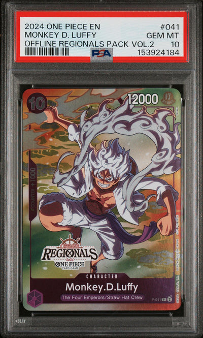 2024 One Piece Promos Offline Regionals Pack Volume 2 Monkey D. Luffy #P-041 PSA 10 153924184