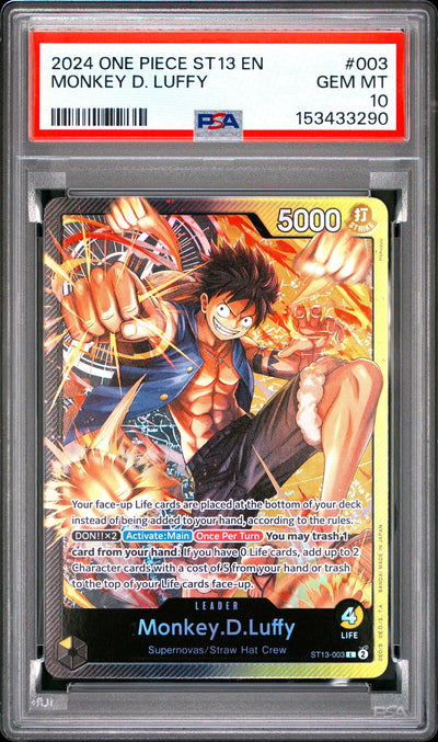 2024 One Piece Ultra Deck the Three Brothers Monkey D. Luffy #ST13-003 PSA 10