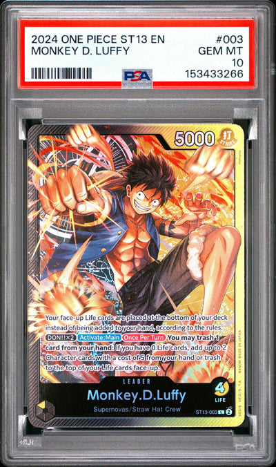 2024 One Piece Ultra Deck the Three Brothers Monkey D. Luffy #ST13-003 PSA 10
