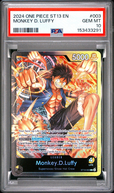 2024 One Piece Ultra Deck the Three Brothers Monkey D. Luffy #ST13-003 PSA 10