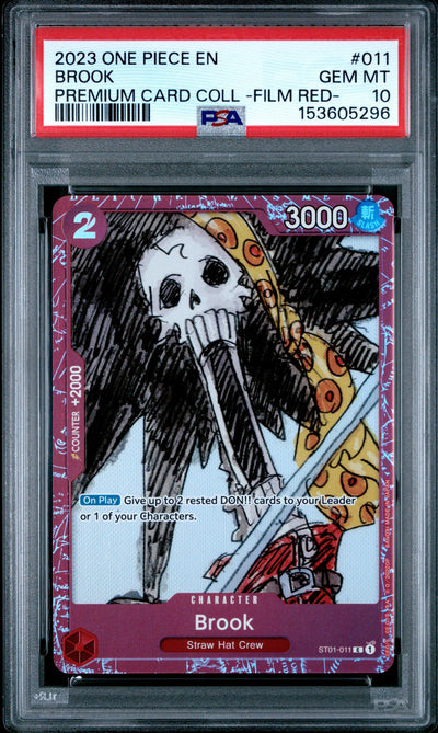 2023 One Piece Premium Card Collection Film Red Brook #ST01-011 PSA 10