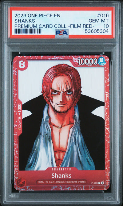 2023 One Piece Premium Card Collection -One Piece Film Red- Shanks #16 PSA 10