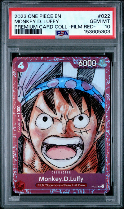 2023 One Piece Premium Collection Film Red Monkey D. Luffy #P-022 PSA 10