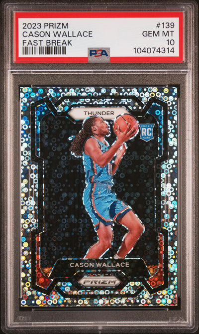2023 Panini Prizm Fast Break Cason Wallace #139 PSA 10