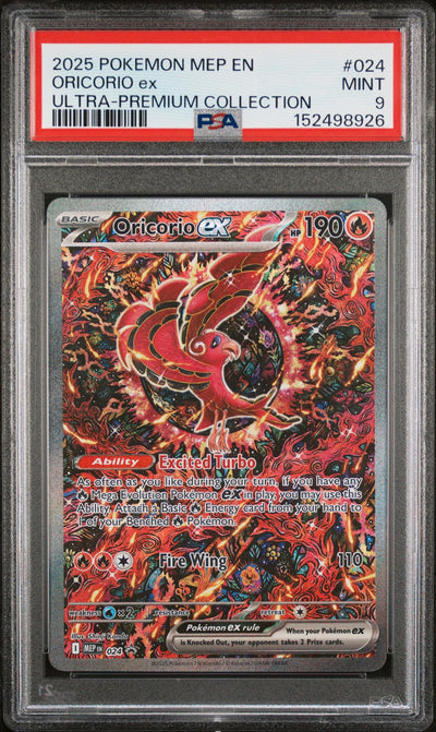 2025 Pokemon Mega Charizard X Ex Ultra Premium Collection Oricorio Ex #024 PSA 9