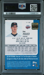 2002 Bowman's Best Autograph Joe Mauer #110 PSA 8