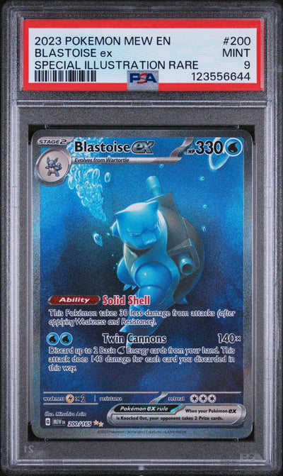 2023 Pokemon Scarlet and Violet 151 Special Illustration Rare Blastoise Ex #200 PSA 9