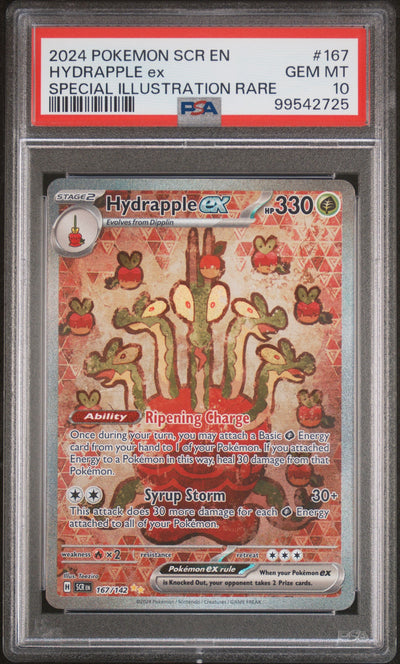2024 Pokemon Scarlet and Violet Stellar Crown Special Illustraion Rare Hydrapple Ex #167 PSA 10