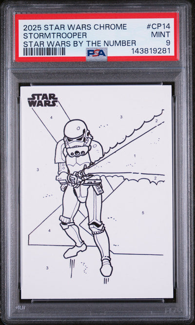 2025 Topps Chrome Star Wars Star Wars By the Number Stormtrooper #CP14 PSA 9