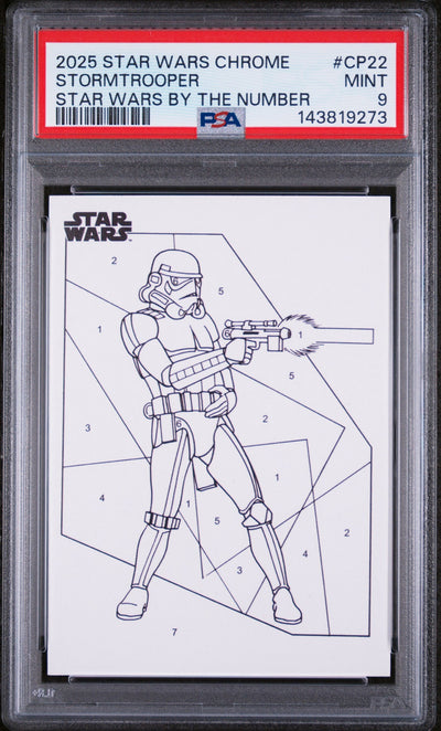 2025 Topps Chrome Star Wars Star Wars By the Number Stormtrooper #CP22 PSA 9