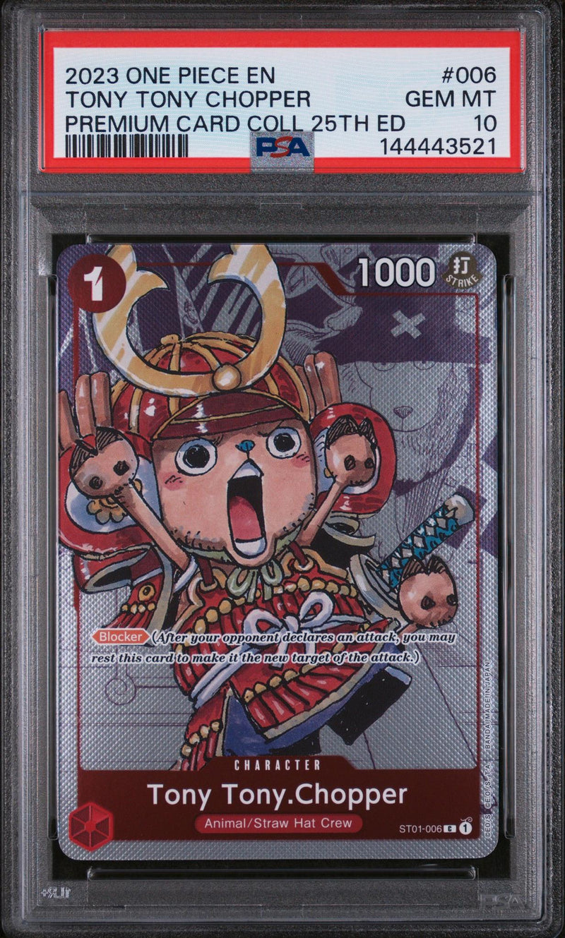 2023 One Piece Premium Collection 25th Edition Tony Tony Chopper #ST01006 PSA 10