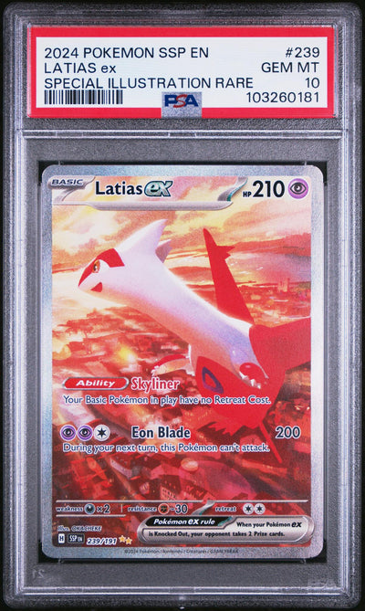 2024 Pokemon Scarlet and Violet Surging Sparks Special Illustration Rare Latias Ex #239 PSA 10