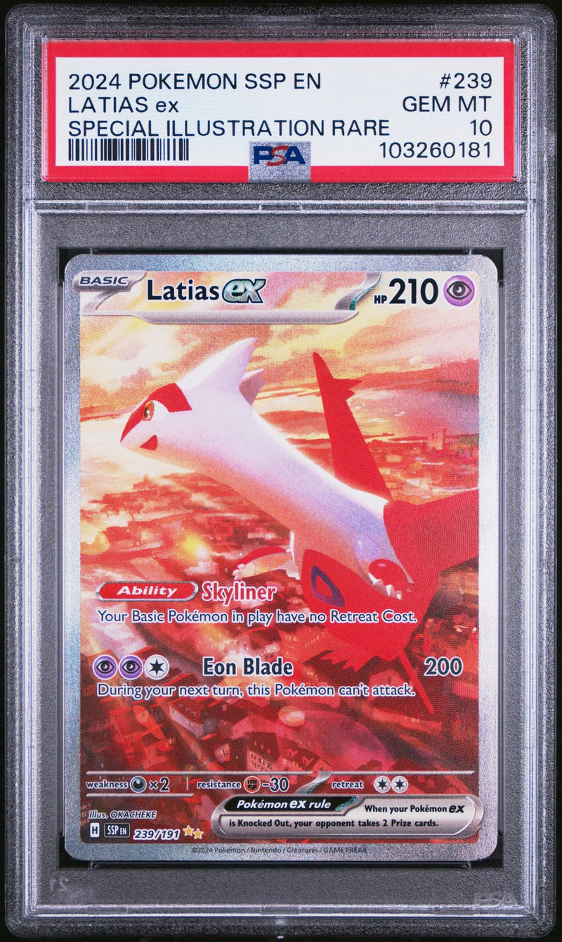 2024 Pokemon Scarlet and Violet Surging Sparks Special Illustration Rare Latias Ex #239 PSA 10