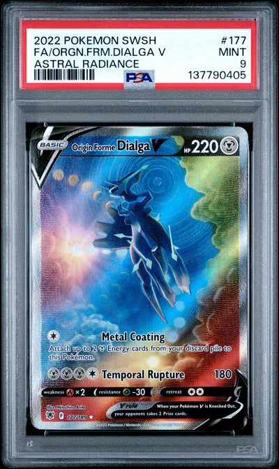 2022 Pokemon Sword and Shield Astral Radiance Origin Forme Dialga V #177 PSA 9