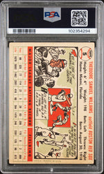 1956 Topps White Back Ted Williams #5 PSA 3