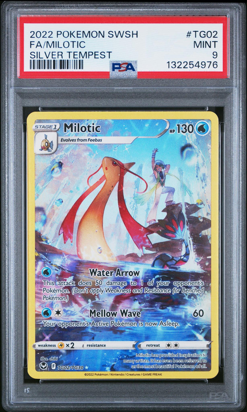 2022 Pokemon Sword and Shield Silver Tempest Trainer Gallery Milotic #TG02 PSA 9