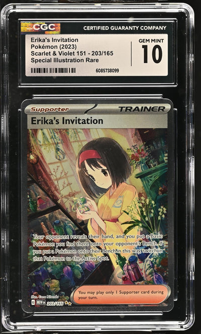 2023 Pokemon #203/165 Erika's Invitation Special Illustration Rare CGC 10