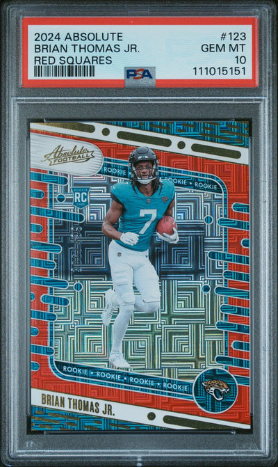 2024 Red Squares Brian Thomas Jr. #123 PSA 10