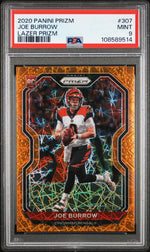 2020 Panini Prizm Lazer Prizm Joe Burrow #307 PSA 9
