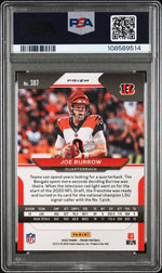2020 Panini Prizm Lazer Prizm Joe Burrow #307 PSA 9