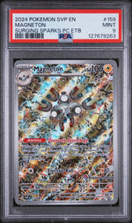 2024 Pokemon Scarlet and Violet Black Star Promo Surging Sparks Pokemon Center Elite Trainer Box Magneton #159 PSA 9