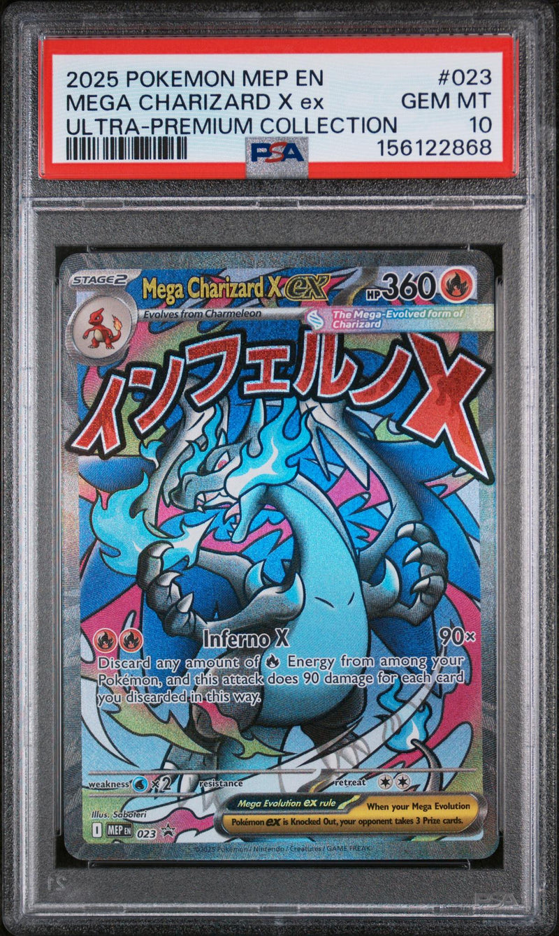 2025 Pokemon Black Star Promo Ultra Premium Collection Mega Charizard X Ex #023 PSA 10