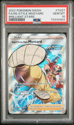 2022 Pokemon Sword and Shield Brilliant Stars Trainers Gallery Mustard Rapid Strike Style #TG27 PSA 10