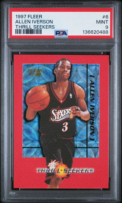 1997 Fleer Thrill Seekers Allen Iverson #6 /6 PSA 9