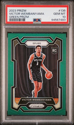 2023 Panini Prizm Green Prizm Victor Wembanyama #136 PSA 10